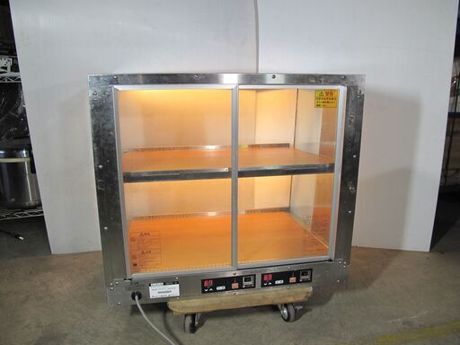 札幌市　日本ヒーター機器　ホット食品陳列棚　100V　750×545×640 札幌市 日本ヒーター機器 ホット食品陳列棚 100V 750×545×640