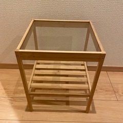 IKEAガラスサイドテーブル