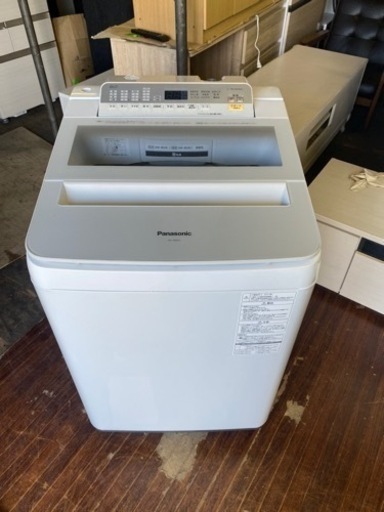 NO 91❗️ 福岡市内配送設置無料　【パナソニック】全自動洗濯機 8.0㎏ NA-F8AE5 2018年 送風乾燥 自動槽洗浄 チャイルドロック 泥汚れつけおきコース