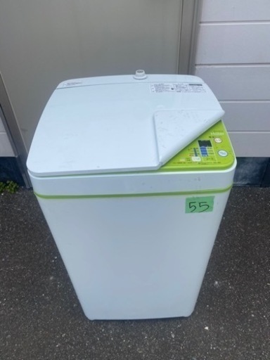 NO55❗️福岡市内配送設置無料 Haier+3.3kg全自動洗濯機+ホワイト JW-K33F(W)