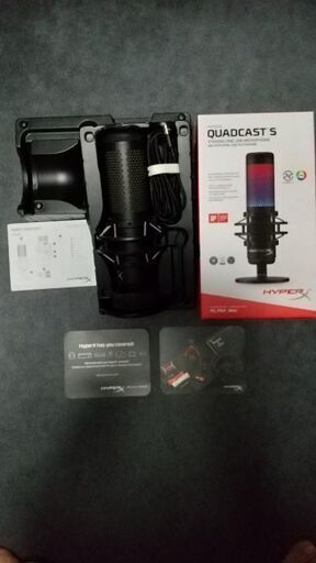 HyperX QuadCast S スタンドアロンマイク + 非売品 HyperX ヘッドホンスタンド