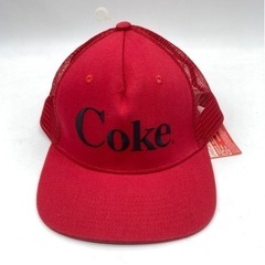 未使用◆コカコーラ◆帽子◆キャップ◆赤◆黒刺繍