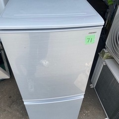 NO71❗️福岡市内配送無料 SJ-D14D-S 冷蔵庫 シルバー系 [2ドア /右