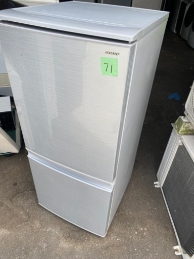 NO71❗️福岡市内配送無料 SJ-D14D-S 冷蔵庫 シルバー系 [2ドア /右