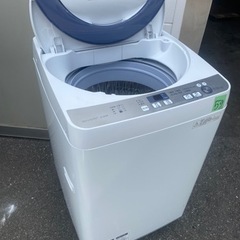 NO59❗️ 配送可能シャープ 全自動洗濯機 穴なし槽 5.5Kgタイプ グレー ES-GE55R-H