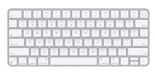 Magic Keyboard with Apple Touch ID (for Mac with Apple Silicone) - English (US) - Silver