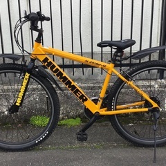＜整備・美品車＞HUMMER(ハマー) マウンテンバイク・29インチ・AL-2918er-AE・前後フェンダー付・3×6段変速 Vブレーキ