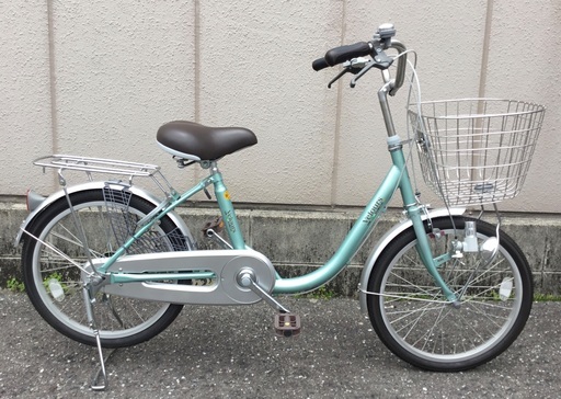 ＜新品同様＞シニア向けママチャリ・小径20インチ自転車 velours・ベロア・LEDライト・低床アルミフレーム
