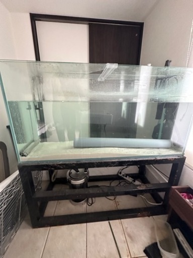 120cmガラス水槽セット 濾過器 水槽台