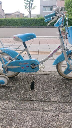 子供用自転車ブリヂストン14インチ　ブルー　整備点検済　そのまますぐ乗れます。