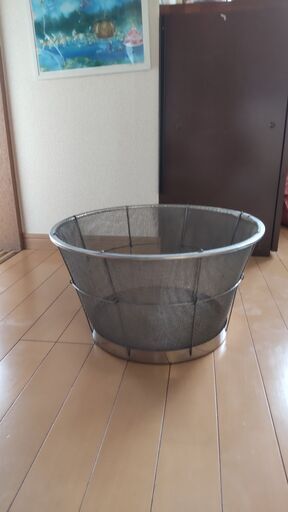 業務用金ザル（ステンレス製）　直径約40cm　高さ約22cm