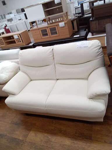 ★ジモティ割あり★  二人掛けソファー ホワイト H85×D85×W149 クリーニング済み MT1277