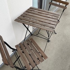 IKEA 外用　テーブル　チェア