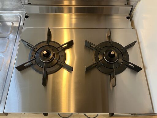 美品】高火力ガステーブル【Vamo.】ステンレス (都市ガス) ガスコンロ 