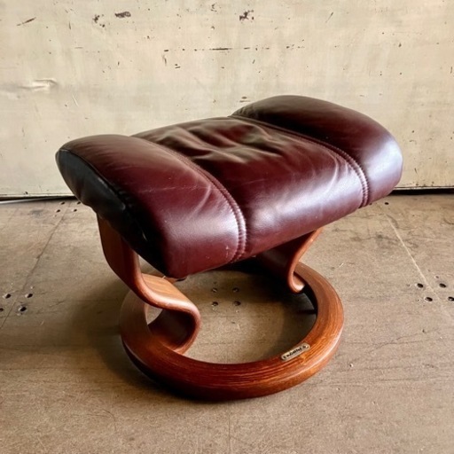 【武蔵小山店】  ノルウェー　EKORNES エコーネス オットマン チェア コンサルシリーズ　クラシック　本革 レザー フットスツール、北欧 (検 R-066605  品川区 リサイクルショップ ランバールーム 武蔵小山店 ◀︎ 武蔵小山パルム 戸越銀座 隣接