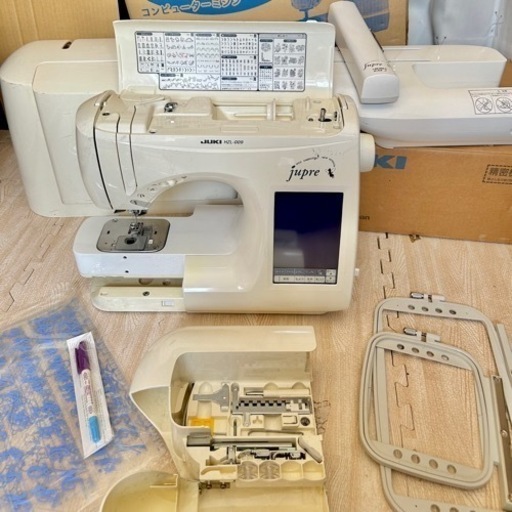 終わり 刺しゅうミシンJUKIコンピューターミシHZL-009刺繍機EM-02付