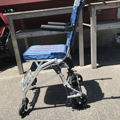 鹿児島市リサイクルショップスターズ吉野店】車椅子 青 チェック柄