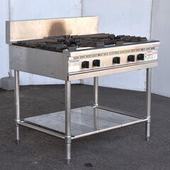 ≪yt1317ジ≫ 北沢産業 3口ガスコンロ 都市ガス用 KGT-975-21 幅90cm 2018年製造 業務用ガステーブル 動作未確認/現状品 60407-10