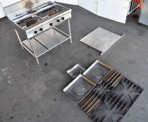 ≪yt1317ジ≫ 北沢産業 3口ガスコンロ 都市ガス用 KGT-975-21 幅90cm  