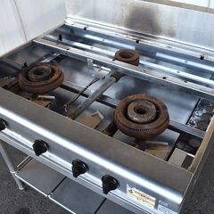 ≪yt1317ジ≫ 北沢産業 3口ガスコンロ 都市ガス用 KGT-975-21 幅90cm 2018年製造 業務用ガステーブル 動作未確認/現状品 60407-10