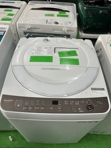 早い者勝ち大セール‼️‼️＋ご来店時、ガン×2お値引き‼️SHARP(シャープ) 2024年製 7.0kg 洗濯機