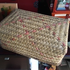 アンティーク　古道具　行李 衣装ケース 自然素材　竹編み