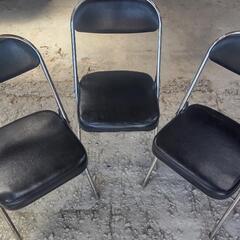 会議椅子　折りたたみパイプ椅子 三脚　バーベキュー