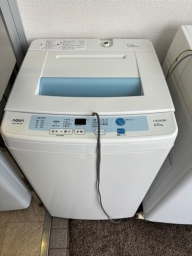 家電 生活家電 洗濯機☆AQUA☆AQW-S60C(W)☆6kg☆2015年製