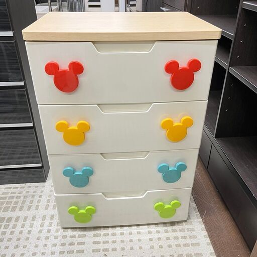 収納家具 チェスト 4段 ミッキー