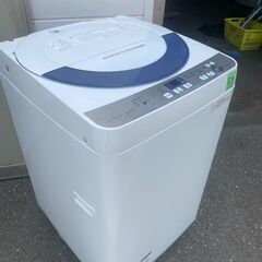 NO59❗️ 北九州市配送設置可能 シャープ 全自動洗濯機 穴なし槽 5.5Kgタイプ グレー ES-GE55R-H