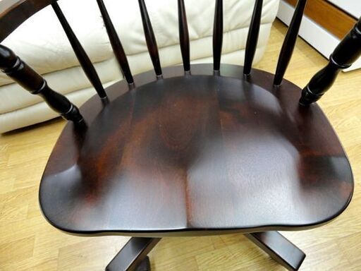 北海道民芸家具 デスクチェア アームチェア 回転椅子 キャプテンチェア