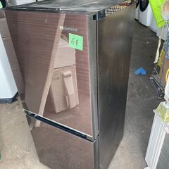 NO68❗️ 北九州市内配送無料　2021年式 冷蔵庫 ブラウン HR-G13B-BR [2ドア /右開きタイプ /134L]