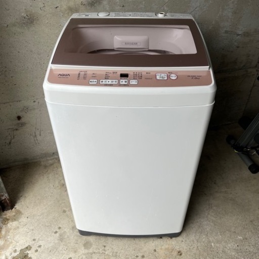 2018年製 7.0kg 全自動洗濯機 アクア AQW-KSGP7G7kg