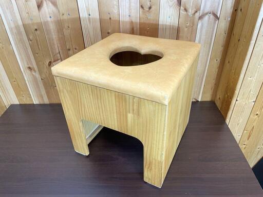 ハート型クッション付きよもぎ蒸し椅子　400×400×430　健康　エステ