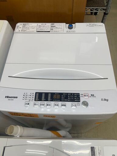 リサイクルショップどりーむ荒田店　No12221 洗濯機　ハイセンス　２０２１年製　５．５ｋｇ高年式♪　状態良好♪