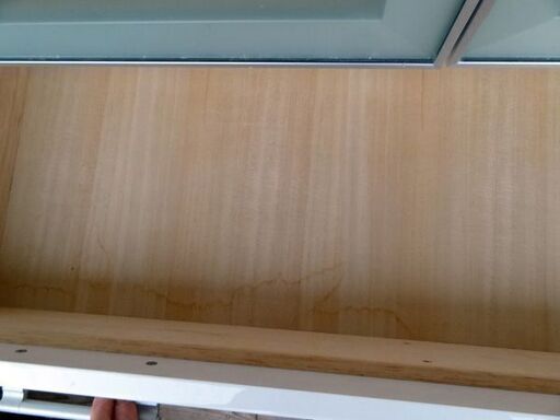 キッチンボード レンジ台 ホワイト系（鏡面仕上げ）幅120×高さ75cm