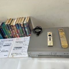 DVD・VHSビデオデッキ＋ディズニー等のビデオテープ