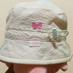 mikihouse★40〜44cm★ベビー★帽子リバーシブル★ピンク