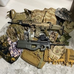 サバゲーセット約30点 SCAR-L 次世代、P90ハイサイクル他