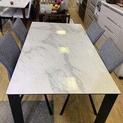 モダンデザイン セラミック天板 ダイニング5点セット