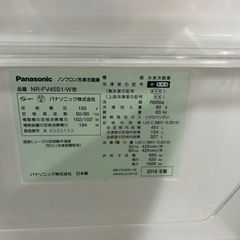 早い者勝ち大セール‼️‼️＋ご来店時、ガン×2お値引き‼️Panasonic(パナソニック) 2016年製 451L6ドア冷蔵庫🎉