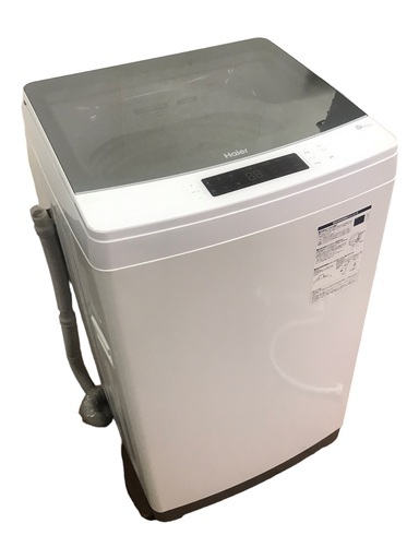 【直接引取歓迎！】ハイアール 洗濯機 8.5kg 上開き ガラストップ 予約タイマー インバーター搭載 JW-KD85A-W（埼玉県川越市）