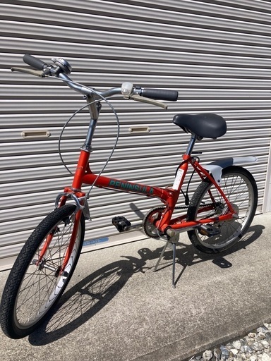 折り畳み自転車　20インチ　センタースタンド　レトロ