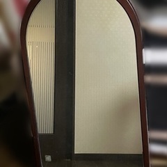 【5/23まで】アーチ型ミラー コンセント ドレッサー 鏡 木製