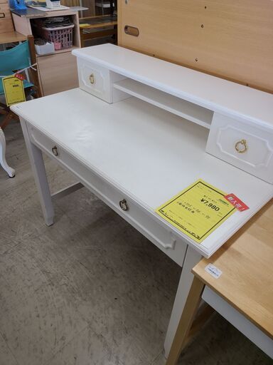 J4732　Pottery Barn　ポッタリーバーン　デスク　ホワイト　クリーニング済　【リユースのサカイ柏店】