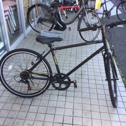 【✨26インチクロス❗️SHIMANO製ギア❗️女性にも乗りやすいサイズ❗️まだまだ乗れます❗️オシャレなブラック❗️✨】21テクノロジー 26インチクロスバイク