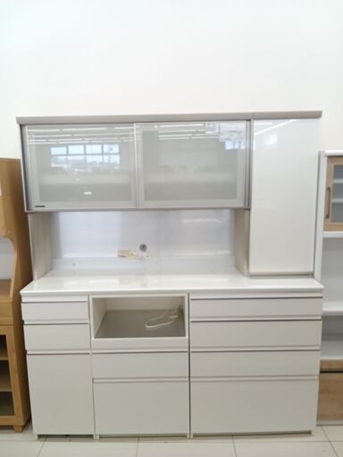 ★ジモティ割あり★ Pamauna レンジボード ホワイト H204×D50×W180 クリーニング済み HJ3149