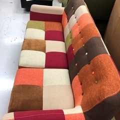 🛋️カラフルパッチワーク3人掛ソファー🛋️