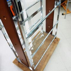 ガラス天板5段ラック　リユース品 ガラス天板5段ラック リユース品