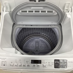 6ヶ月保証】SHARP ES-TX5D-S 全自動洗濯機